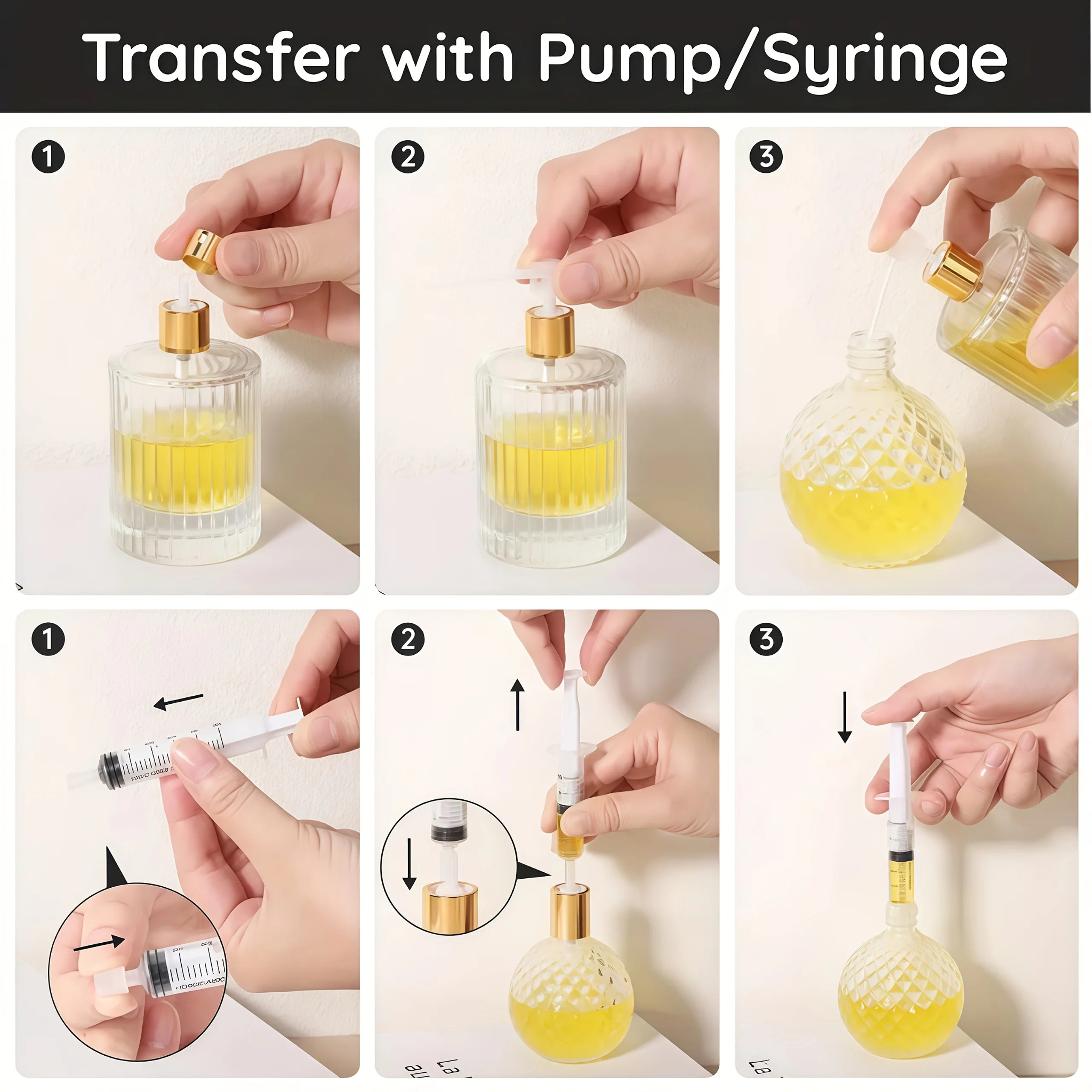 Conjunto de utensílios para decantar perfumes, conjunto de utensílios de plástico transparente para transferência e distribuição de perfume