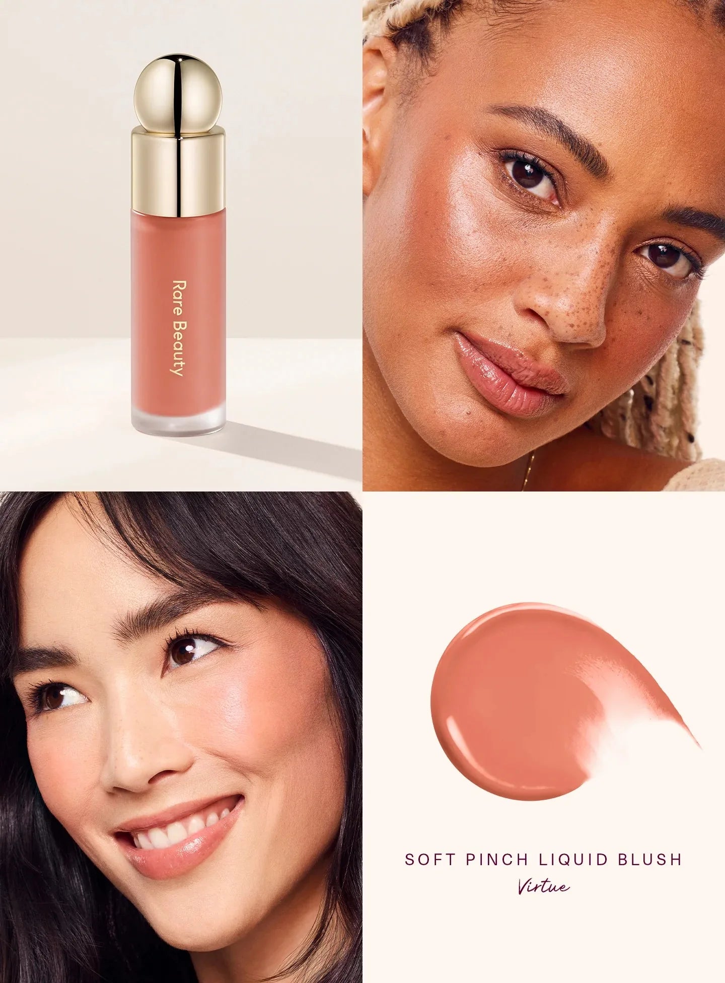 Blush Mate de Longa Duração com Efeito Esbatido e Elástico, Blush em Almofada com Textura de Creme a Pó, Blush Líquido Resistente ao Suor e à Humidade