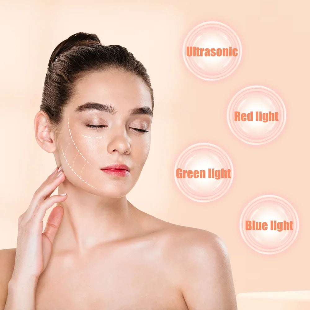 Lifting facial elétrico HIFU, lifting facial por ultrassom, reafirmação da pele com corrente, EMS, microcorrentes, rejuvenescimento da pele, cuidados de beleza