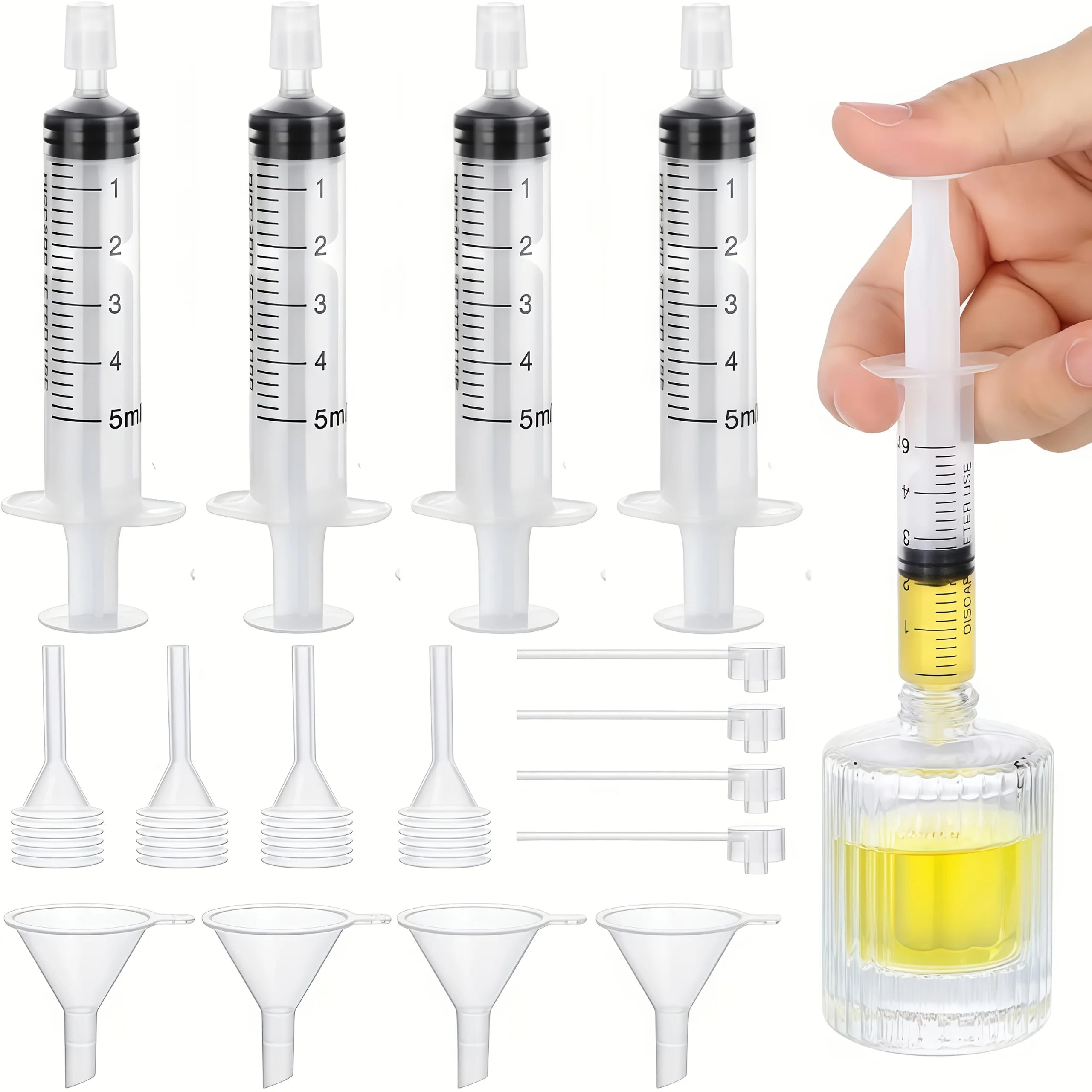 Conjunto de utensílios para decantar perfumes, conjunto de utensílios de plástico transparente para transferência e distribuição de perfume